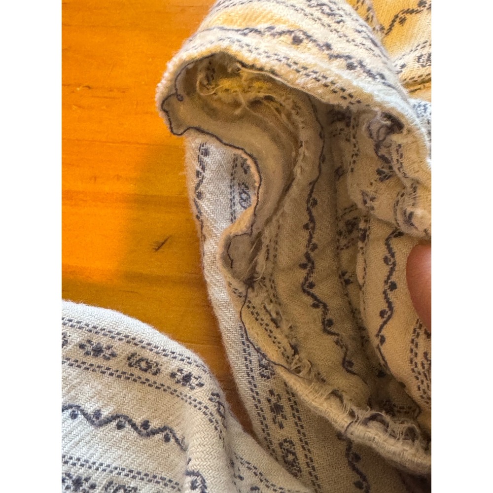 VTG LL BEAN Women XL Pet. Blue Dobby Stripe Pintuck Prairie Cottage Nightgown - Picture 7 of 9